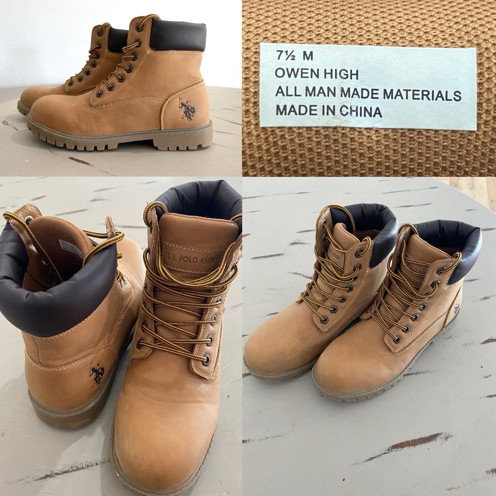 US Polo Assn boys’ boots, size 7